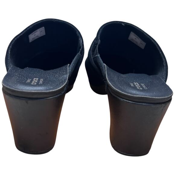 CROCS Sarah Women's 8 Black Suede Clog Slip On Mule Triple Comfort Lightweight - Picture 5 of 16